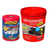 Kit Manta Asfáltica Aluminizada 20cm 10m Primer 1l Dryko