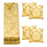 Kit Manta De Sofá Luxuosa 2 80 X 2 00 E 4 Capas De Almofada