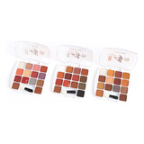 Kit Maquiagem 3 Paletas Sombras Estojo Completo C Pincel