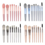 Kit Maquiagem 8 Pincéis Profissional Brinde Estojo Viagem