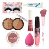 Kit Maquiagem Completo P Maleta Ruby Rose Rimel 4d Pincéis