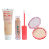 Kit Maquiagem Dailus Base Corretivo Pó Compacto C brinde
