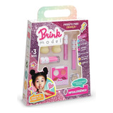 Kit Maquiagem Infantil Blogueirinha Com Esponjas Brink Model