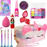 Kit Maquiagem Infantil Maleta Batom Sombra Pincel Brilho Unh