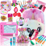 Kit Maquiagem Infantil Presente Criança Menina Mochila Lousa