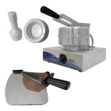 Kit Maquina De Casquinha Profissional Molde Inox Casquinha