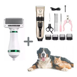Kit Máquina De Tosa Cachorro Gato E Secador Soprador Pet