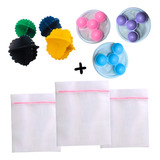 Kit Máquina Lavar Roupa 4 Esferas 2 Filtro Coletor 3 Sacos Cor Sortido