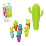 Kit Marcador De Bebidas De Silicone 7 Peças Cactos Para Taças  Copos Ou Canecas