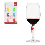 Kit Marcador De Silicone Taça Vinho E Copos 6 Peças