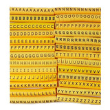 Kit Marcador Fios Cabos Anilhas 260uni Letras A z 4mm A 6mm