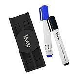 Kit Marcador Quadro Branco 2 Unidades C Apagador Magnético Keep MR010
