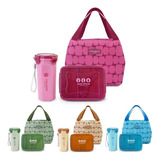 Kit Marmita Com Copo Fitness Bolsa Térmica Academia Trabalho