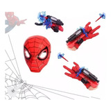 Kit Mascara 2x Luvas Homem Aranha Lança Teia Spider Man