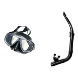 Kit Máscara De Mergulho Splenda Snorkel Cetus Com Válvula
