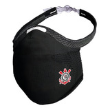 Kit Máscara Fiber Knit Corinthians Filtro Proteção suporte Cor Preto Tamanho G