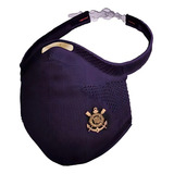 Kit Máscara Fiber Knit Corinthians Filtro Proteção suporte Cor Roxa Tamanho G