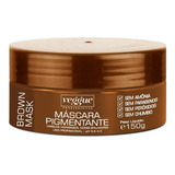 Kit Máscara Matizadora Marrom Castanho Iluminado Veggue Profissional Tintura Temporária Máscara Pigmentante Marrom Castanho Iluminado Tom Marrom castanho Iluminado Para Cabelo