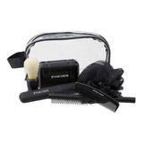 Kit Masculino Com Necessaire Pincel De Barba Pente Escova De Cabelos Porta Escova Dentes Saboneteira Esponja