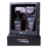 Kit Masculino De Barba Cabelo E Corpo Human Cuidado Diário