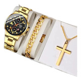 Kit Masculino Relogio Pulseira