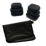 Kit Massagem 6 Pedras Quentes Vulcânicas Manta Térmica