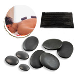 Kit Massagem 8 Pedras Quentes Vulcânicas Bolsa Termica