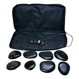 Kit Massagem Pedras Quentes Vulcânicas Com Bolsa Aquecedora
