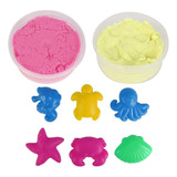 Kit Massinha De Areia Mágica Brinquedo Sensorial Modelar 8un