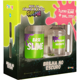 Kit Massinha Refil Slime 1kg Com Fórmula Brilha No Escuro