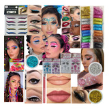 Kit Master 40und Make Maquiagem Carnaval Glitter Pedraria