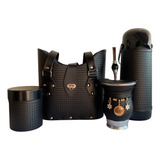Kit Mateira Chimarrão 7 Pçs Mateira Térmica Cuia Porta Erva