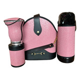 Kit Mateira Chimarrão Rose Gold Premium Completa Térmica 1l