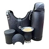 Kit Mateira Cuia Térmica 1 8l Tapa Erva Pote Erva Preto 