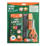 Kit Material Escolar 20 Peças Itens Básicos Aulas