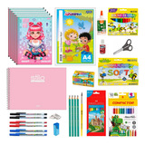 Kit Material Escolar Infantil Brochura2 Brinde 29 Itens