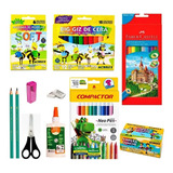 Kit Material Escolar Infantil Volta Às Aulas 12 Itens