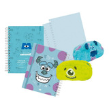 Kit Material Escolar Monstros S a Estojo Caderno E Refil
