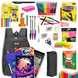 Kit Material Escolar Papelaria Maleta Fofa Infantil Pintura