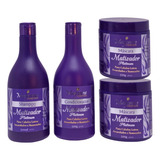 Kit Matizador Platinum Para Cabelos Loiros Maycrene 4x500ml