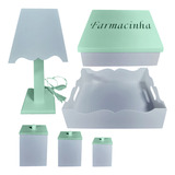 Kit Mdf Farmacinha Higiene Bebe Recem Nascido Pintado Nome