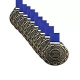 Kit Medalha Agel Média 40mm 10 Unidades Bronze 