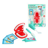 Kit Médico Infantil 05 Peças Dentista Colorido Verde