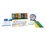 Kit Medida De Tempo Kit Educativo De Relógios Em Plástico Com Engrenagens E Dominó De Horas Inclui Réguas De Tempo E Display De Calendário Ideal Para Ensino De Horas Analógicas E Digitais