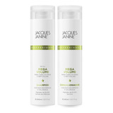 Kit Mega Volume Shampoo 240ml Condicionador 240ml Para Cabelos Finos E Sem Volume Jacques Janine