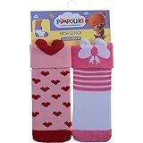 Kit Meia Ludica RN Menina 00 Ao 15 Pimpolho Cor Rosa Laço Tamanho 00 Ao 15