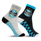 Kit Meias Grêmio Oficial 2 Pares Infantil