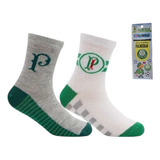 Kit Meias Palmeiras Oficial 2 Pares Infantil Brinde