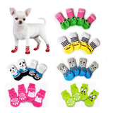Kit Meias Pet Cachorro Gato Antiderrapante Sapatinho Passeio