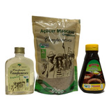 Kit Melado Açúcar Mascavo E Cachaça Produtos Orgânicos